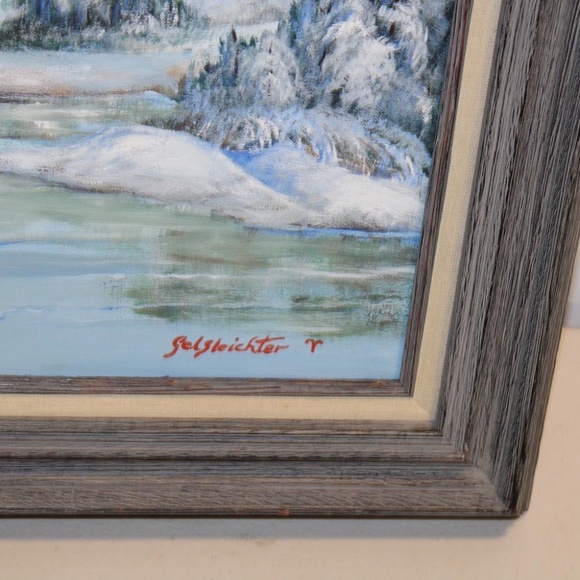 Gelseichter Original "Winter Mountain" Fine Art - Picture 4 of 5